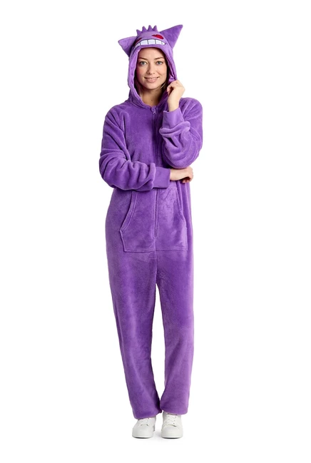 Мужской кигуруми Opposuits Gengar с капюшоном, фиолетовый