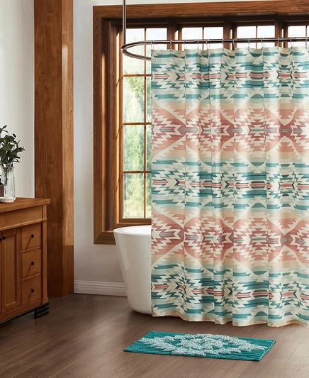 Штора для душа Pendleton Pagosa Springs 183×183 см, зеленая