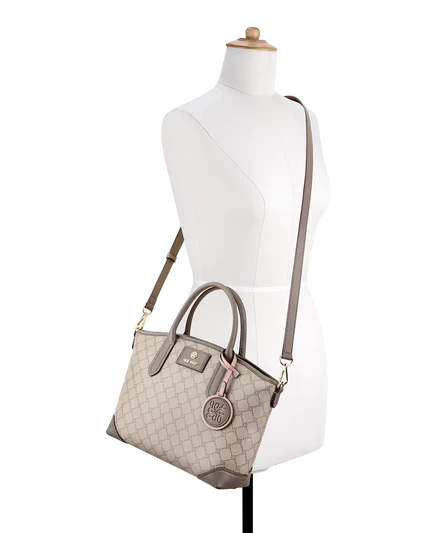 Большая сумка-ранец Nine West Piera beige logo flint