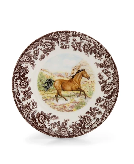 Тарелка для салата Spode Woodland American Quarter Horse, коричневая