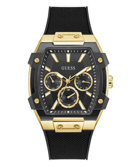 Мужские многофункциональные часы GUESS из черного золота, 44 мм, черные