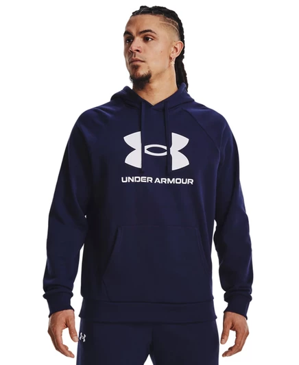 Мужское худи Under Armour Rival с логотипом, синее