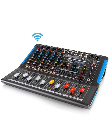 Микшерный пульт Pyle 6-канальный Bluetooth, черный