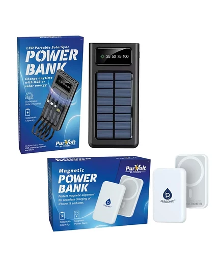 Туристический пакет Pursonic Power-on-the-Go: Заряжайтесь в любом месте и в любое время! черный
