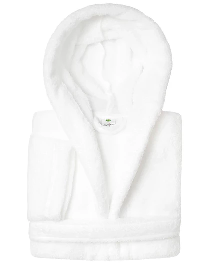 Детский халат с капюшоном Linum Home Super Plush, белый