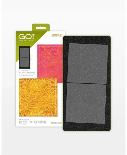 Шаблон AccuQuilt GO! Square 5″ (готовый 4,5″), оранжевый