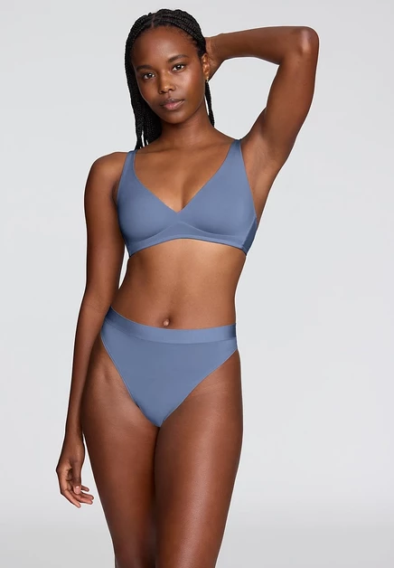Женский бюстгальтер CUUP The Wireless Plunge из модала, синий