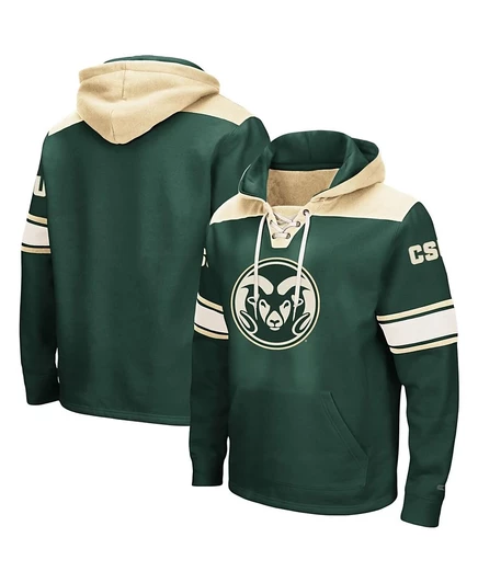 Мужская толстовка Colosseum Lace‑Up Colorado State, зеленая