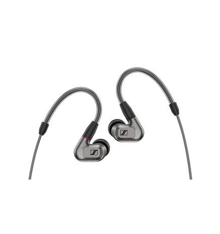 Наушники-вкладыши Sennheiser IE 600 с датчиками TrueResponse, съемным кабелем, гибкими ушными крючками и сбалансированным кабелем черного цвета