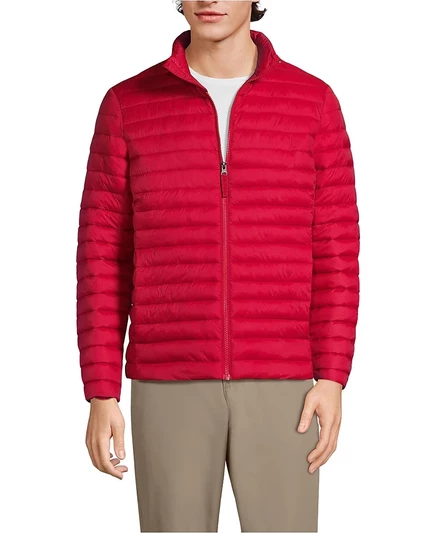 Мужская утепленная куртка Lands' End ThermoPlume, красная