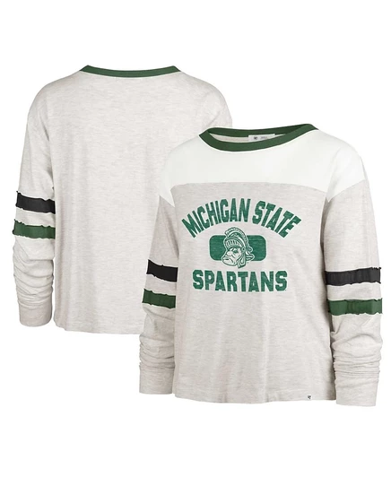 Женский лонгслив '47 Brand Lena Michigan State Spartans, бежевый