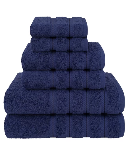 Полотенца American Soft Linen, 6 шт., темно-синие