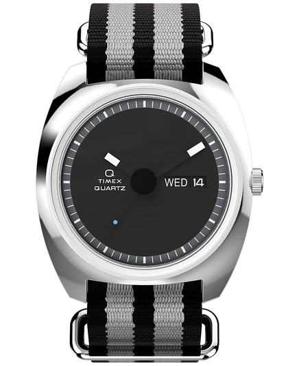 Мужские кварцевые аналоговые часы Timex из черной ткани, 37 мм
