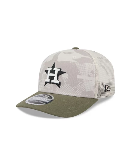 Мужская кепка New Era Houston Astros 9SEVENTY регулируемая, бежево‑оливковая