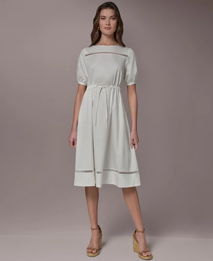 Женское платье Donna Karan New York А-силуэта, слоновая кость