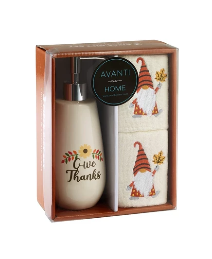 Набор Avanti Give Thanks: дозатор и 2 полотенца, айвори