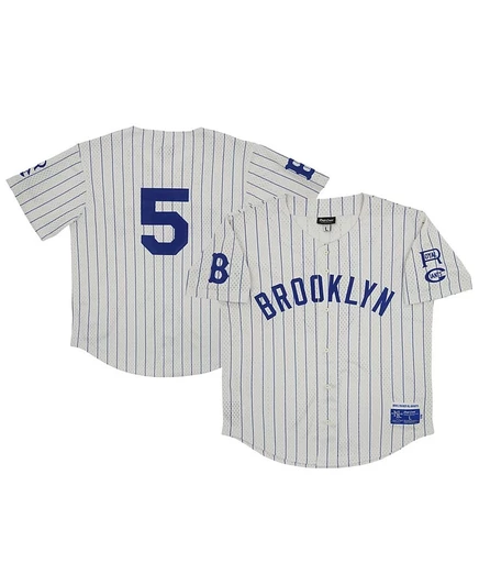 Мужская джерси Rings & Crwns Brooklyn Royal Giants с пуговицами, кремовая