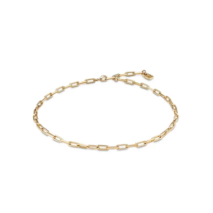 Цепь из металлического сплава UNOde50 с короткими удлиненными звеньями gold