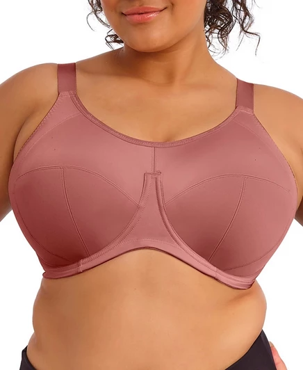 Спортивный бюстгальтер Elomi Plus Size Energise на косточках розовый