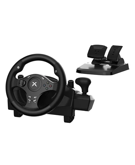 Игровой руль NBCP 270° с педалями и вибро, черный