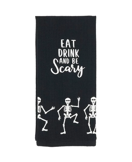 Кухонные полотенца Saro Lifestyle «Frightful Feast», 4 шт, черные