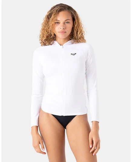 Женский рашгард с капюшоном Roxy New Essentials, белый