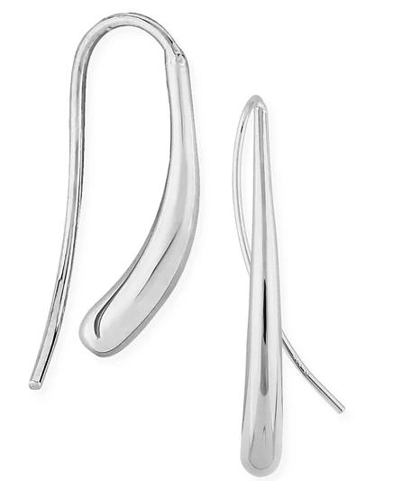 Женские серьги Macy's Fluid Teardrop 14K, золотые