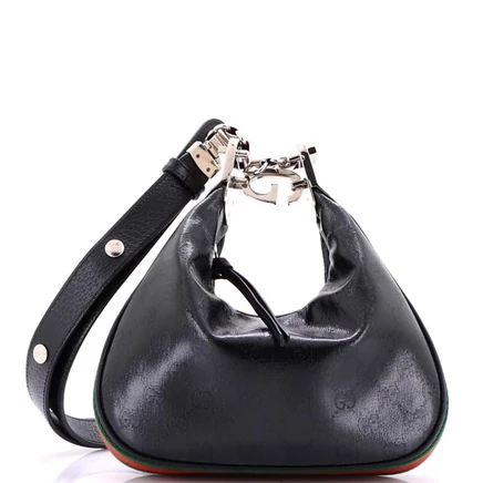 Женская сумка Pre-Owned Gucci Small Attache, черная