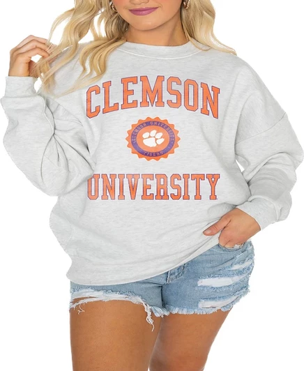 Женская толстовка Gameday Couture Clemson Tigers, стальная
