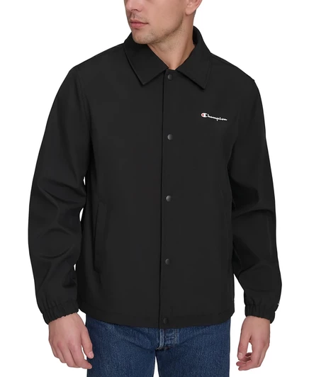 Мужская куртка тренера с логотипом Champion Champion Mens black