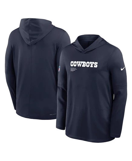Мужской лонгслив с капюшоном Nike Dallas Cowboys, синий