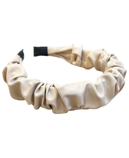 Ободок Headbands of Hope Scrunch, экокожа, бежевый