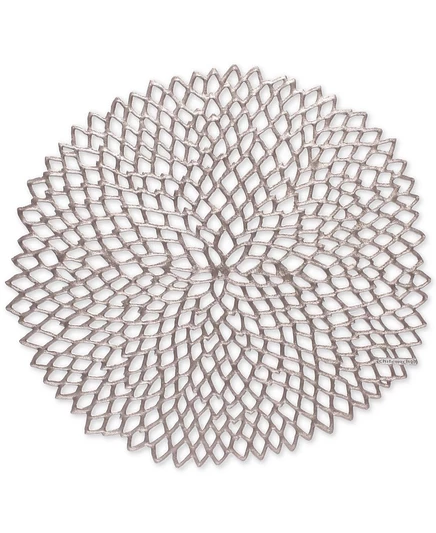 Сервировочная салфетка Chilewich Pressed Dahlia, виниловая, 38,7 см, серебристая
