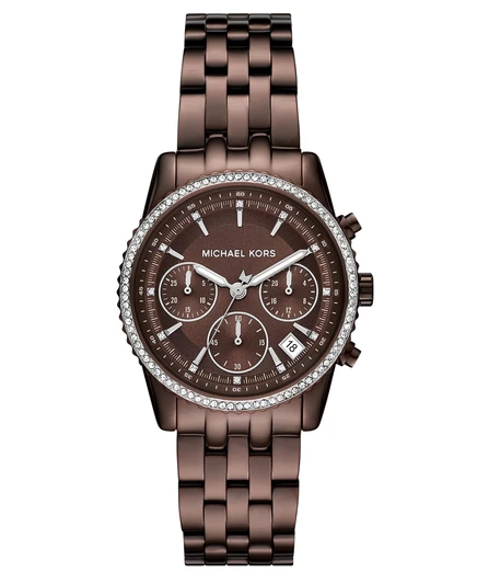 Женские часы Bryant Chronograph, Коричневые часы из нержавеющей стали, 35 мм espresso tone