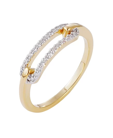 Золотое кольцо с фианитами ADORNIA Gold