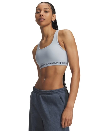 Женский спортивный топ Under Armour Medium Impact, голубой/серый