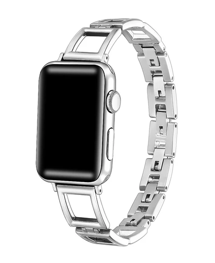 Ремешок из нержавеющей стали Posh Tech Unisex Journey Square Link для Apple Watch Размер- 38 мм, 40 мм, 41 мм серый