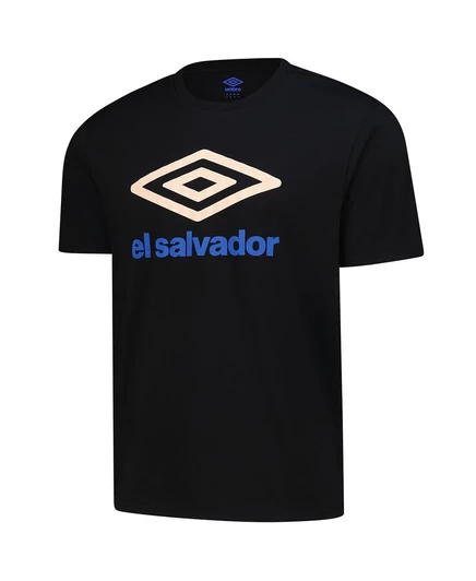 Мужская черная футболка Umbro с изображением Национальной сборной Сальвадора black