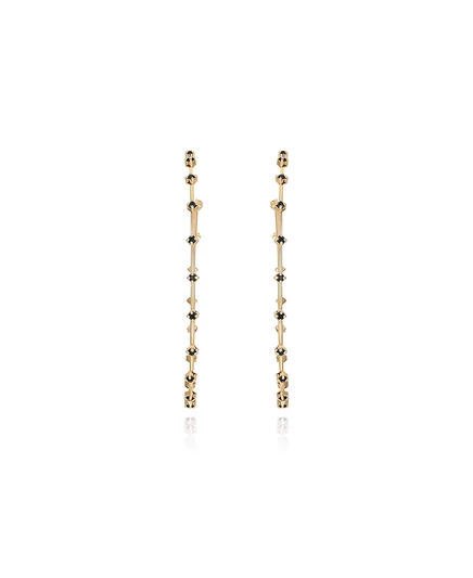 Обручи ETTIKA Simple Spark Crystal с покрытием из 18-каратного золота black