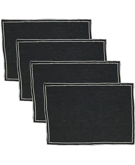 Сервировочные салфетки SARO Double Line, 36×51 см, черные