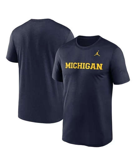 Мужская футболка Jordan Michigan Wolverines, синяя