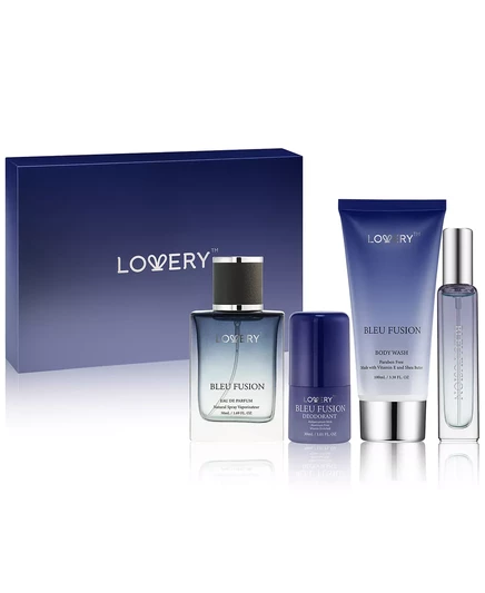 Мужской парфюмерный набор Lovery Bleu Fusion, 4 предмета