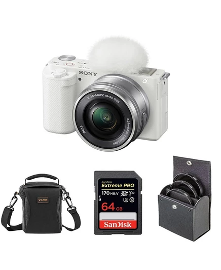 Фотоаппарат Sony ZV-E10 беззеркальный 16–50 мм, белый