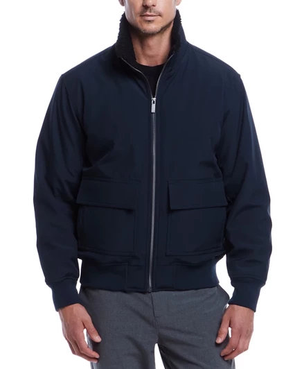 Мужская бомбер-куртка Weatherproof Flex Tech, синяя