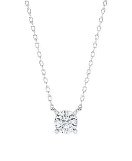 Ожерелье с подвеской из выращенных в лаборатории бриллиантов Forever Grown Diamonds (весом 1 карат) из белого стерлингового серебра