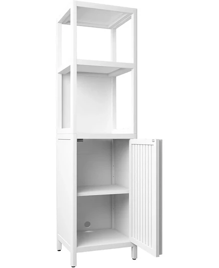 Шкафчик VANIRROR бамбуковый 132×31×34 см, белый