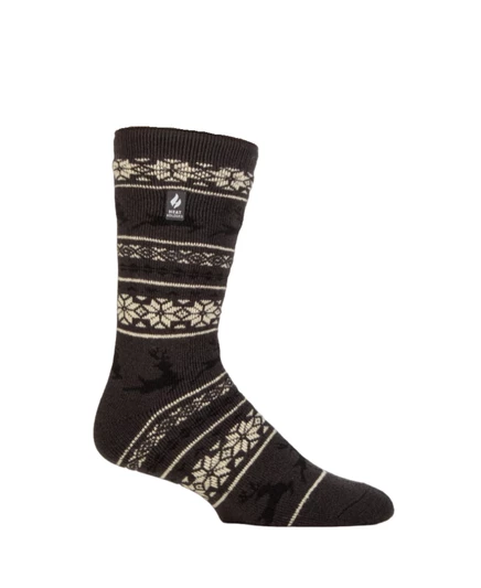 Мужские облегченные носки Jasper Holiday Outdoor Fair Isle Crew Sock charcoal