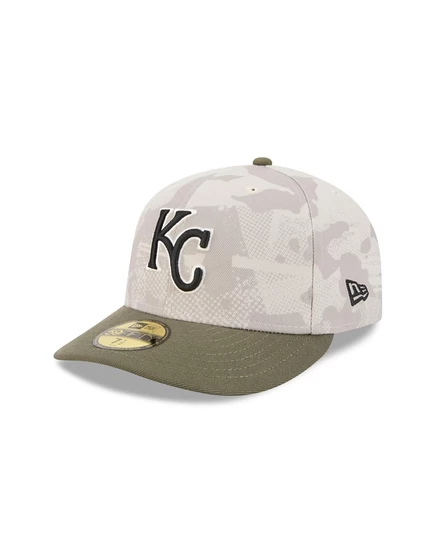 Мужская кепка New Era 59FIFTY Kansas City Royals Armed Forces Day 2025, бежево-оливковая