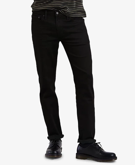 Мужские джинсы Levi's 511, зауженные, черные 3D
