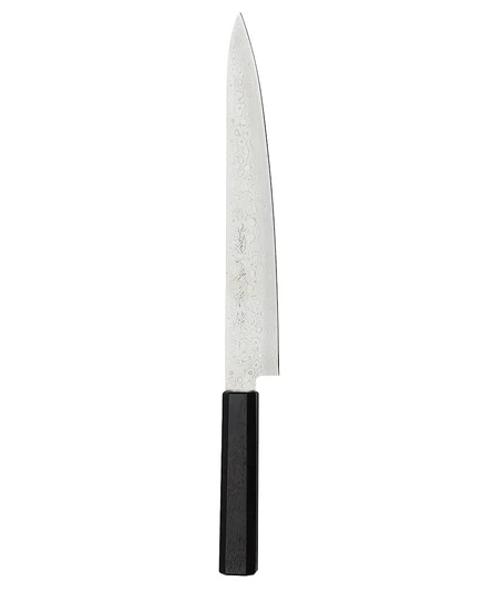 Столовые приборы Kikuichi из никеля Warikomi Дамасский нож Sujihiki без цвета